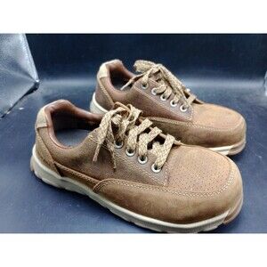 Women's Carolina CA5674 Brown Leather Safety Toe Work Shoe Size  6W